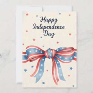 Cartão De Festividades Arco Patriótico Feliz Dia da Independência Aquarel