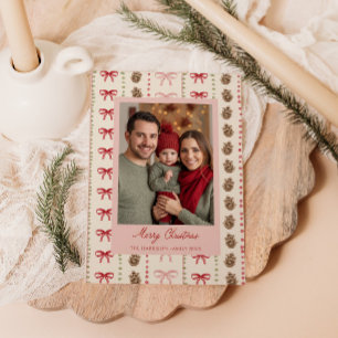 Cartão De Festividades Arco Pinecone - Foto de Natal Padrão
