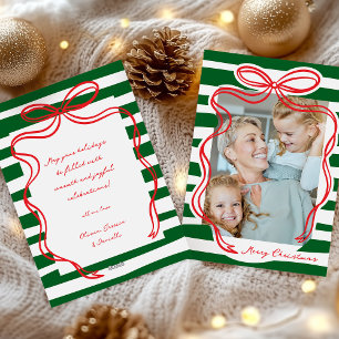 Cartão De Festividades Arco Quadro de Foto Desenhado à Mão Natal