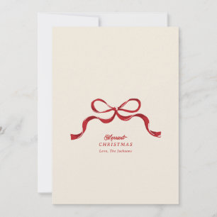 Cartão De Festividades arco retro moderno vermelho do natal