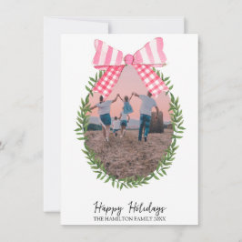 Cartão De Festividades Arco Rosa de Natal - Foto de Fora de Fios