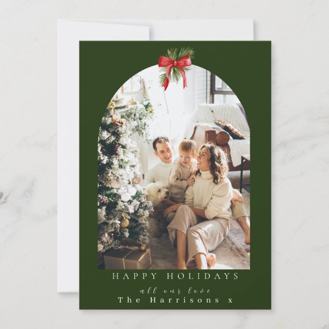 Cartão De Festividades Arco Vermelho do Arco Fotográfico Natal 1 (Frente)