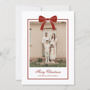 Cartão De Festividades Arco Vermelho Elegante Moderno Foto Natal