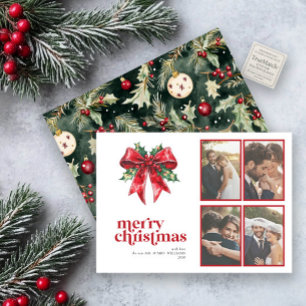 Cartão De Festividades Arco Vermelho Holly casou-se e Feliz recentemente
