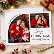 Arco Vermelho Mínimo de Natal Colagem de Fotos Mul