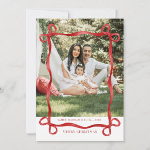 Cartão De Festividades Arco Vermelho Moderno Feliz Foto de Natal