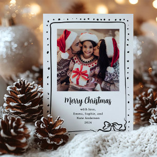 Cartão De Festividades Arco Whimsical   Foto Feliz Natal