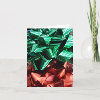Cartão De Festividades Arcos de Folha Metálica de Natal (Verde & Vermelho