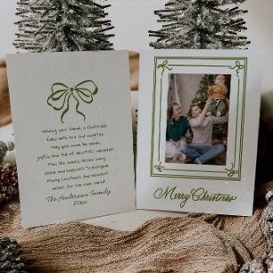 Cartão De Festividades Arcos Verdes Elegantes Foto com Moldura com Estilo