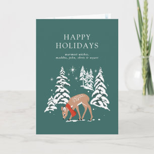 Cartão De Festividades Arena Woodland no inverno