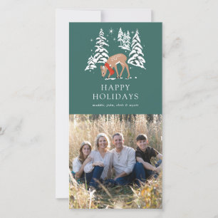 Cartão De Festividades Arena Woodland no inverno