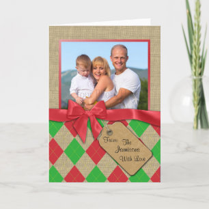 Cartão De Festividades Argyle Holiday Photo