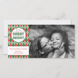 Cartão De Festividades Argyle Que Seus Dias Sejam Uma Foto De Natal Feliz