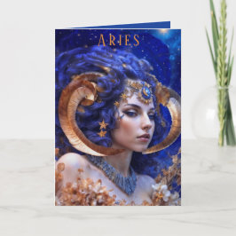 Cartão De Festividades Aries Female Birthday Card
