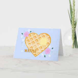 Cartão De Festividades Arma de Comida de Waffle do Dia de os namorados Bo