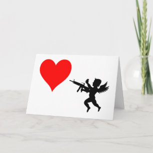 Cartão De Festividades Armed Cupid Destroys Love