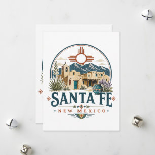 Cartão De Festividades Arquitetura de Adobe Santa Fe Novo México Sudoeste