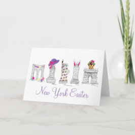 Cartão De Festividades Arquitetura de marcas de Nova Iorque Páscoa NYC