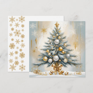 Cartão De Festividades Art Deco Ouros de Natal de luxo Arcos