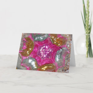 Cartão De Festividades Art Glass Yummy Candy Bubble Gum Jewel Rosa
