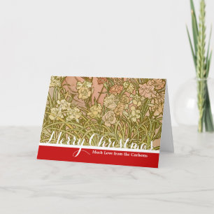 Cartão De Festividades Art Nouveau Alfonse Mucha Floral