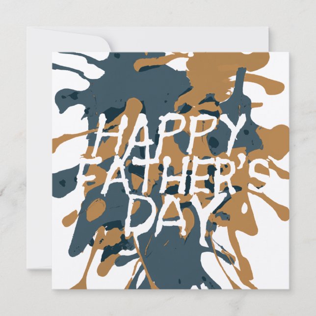 Cartão De Festividades Arte abstrata para o Dia dos Pais (Frente)