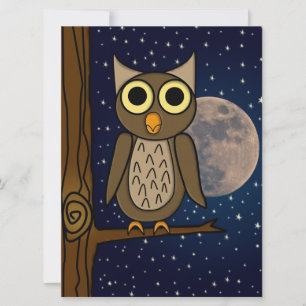 Cartão De Festividades Arte Adorável de Pássaros da Floresta