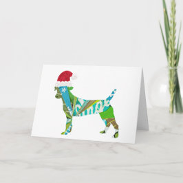 Cartão De Festividades Arte colagem de mídia mista CACHORRO FILHOTE de ch