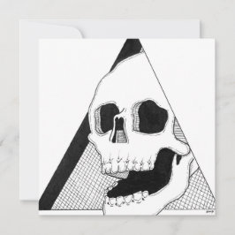 Cartão De Festividades Arte da Caveira Risonha