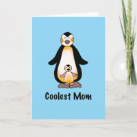 Arte da Família do Pinguim da Mãe Mais Legal
