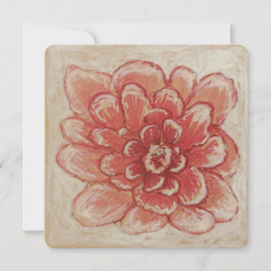 Cartão De Festividades Arte da Flor Rosa Gentil