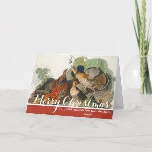 Cartão De Festividades Arte da Natureza da Ave Galo-da-serra de Audubon V