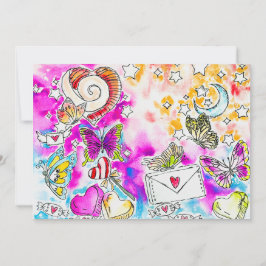 Cartão De Festividades Arte de Borboleta