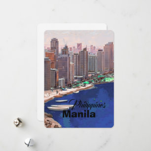 Cartão De Festividades Arte de cartão-postal de Manila Filipinas, Filipin
