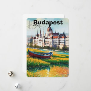 Cartão De Festividades Arte de cartão-postal de viagem de Budapeste, cart