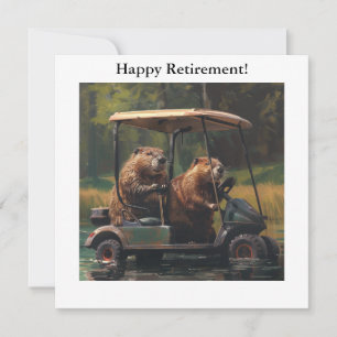 Cartão De Festividades Arte de Humor de Aposentadoria de Carro de Golfe d