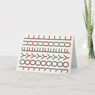 Cartão De Festividades Arte de Linha Arquitetônica Alegria de Natal Nór