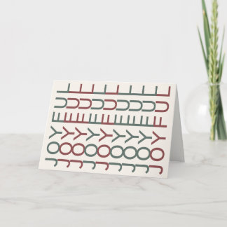 Cartão De Festividades Arte de Linha Arquitetônica | Alegria de Natal Nór