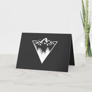 Cartão De Festividades Arte de moldura triangular com paisagem selvagem