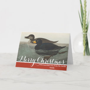 Cartão De Festividades Arte de Pato Americano de Audubon Vintage