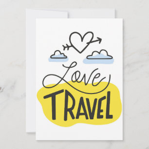 Cartão De Festividades Arte de Viagem Amar Viagem