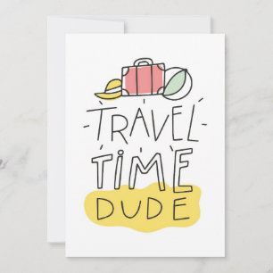 Cartão De Festividades Arte de Viagem Tempo de Viagem Cara