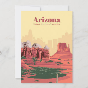 Cartão De Festividades Arte de Viagem Viagem para o Arizona