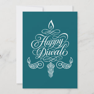 Cartão De Festividades Arte Decorativa "Happy Diwali"
