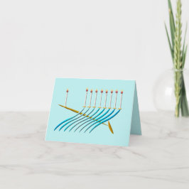 Cartão De Festividades Arte Digital Chanukah Menorah (Chanukiah)