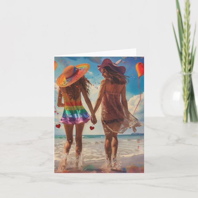 Cartão De Festividades Arte Digital do Dia dos Namorados (Frente)