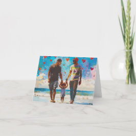 Cartão De Festividades Arte Digital Dois Pais