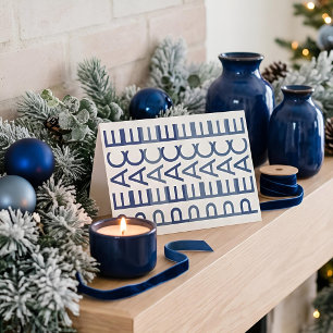 Cartão De Festividades Arte em Linha Arquitetônica Paz de Natal em Coba