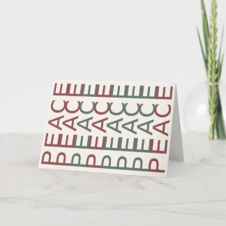 Cartão De Festividades Arte em Linha Arquitetônica | Paz de Natal Nórdica