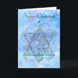 Cartão De Festividades Arte em Linha do Azul para Chanukah / Hanukkah<br><div class="desc">Eu desenhei este ornamentado magen david para o meu livro de colorir sobre temas judeus. É tão bonito que decidi usá-lo para cartões de saudação judaicos. Um cartão para Chanukah é o primeiro! E o texto é totalmente personalizável. Então se você pode dizer o que está em seu coração e...</div>